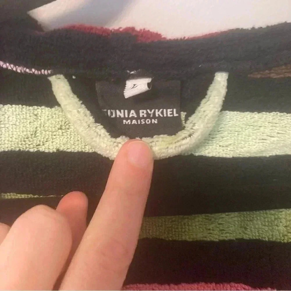 Sonia Ryliel Maison Striped Bathrobe with Hood - Picture 5 of 9